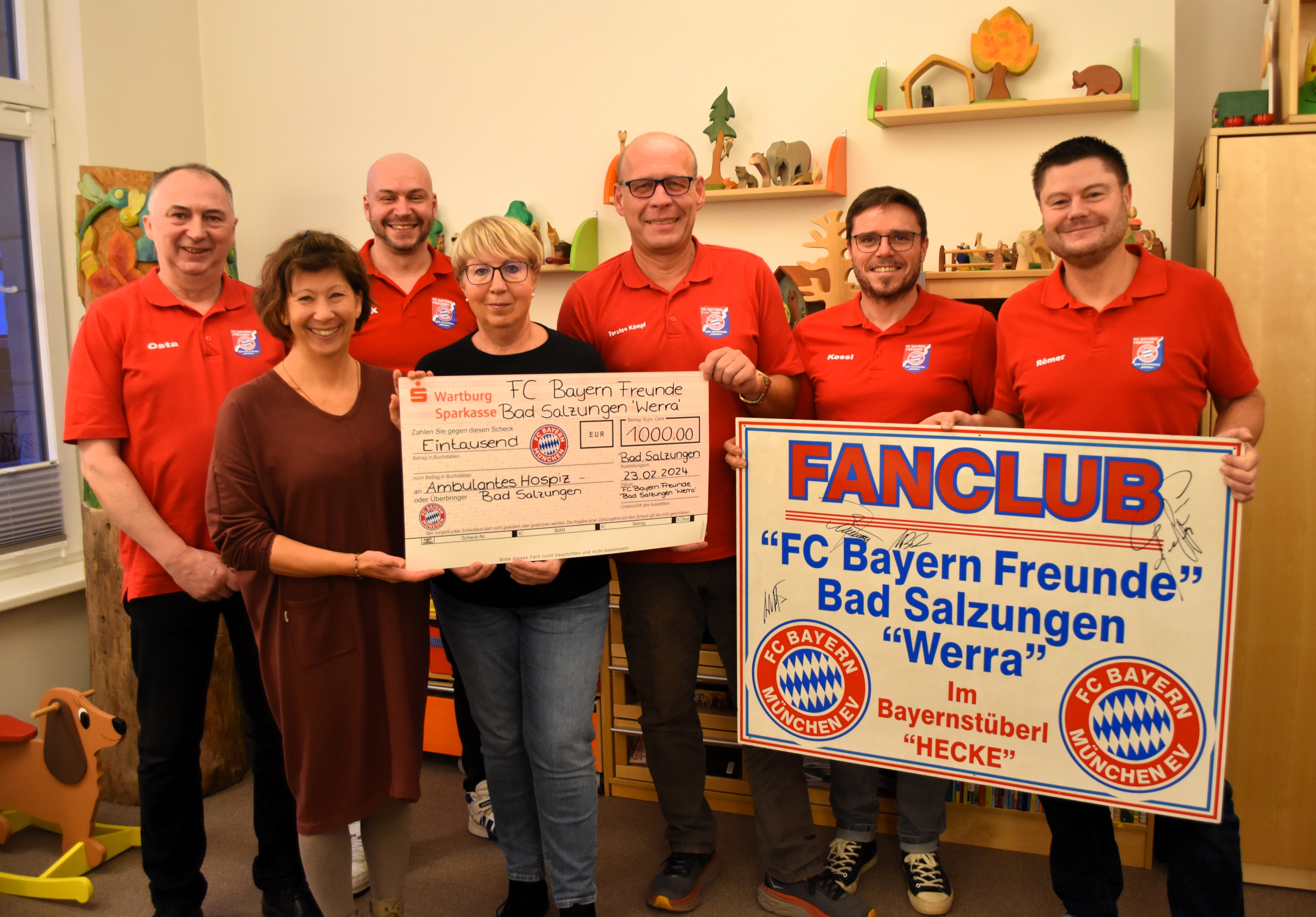 Spende 1000€ / FC Bayern Freunde BaSa / Werra